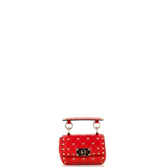 Valentino Garavani Rockstud Spike Flap Bag Quilted Leather Micro