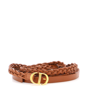 Christian Dior DiorDouble Belt Braided Leather Thin
