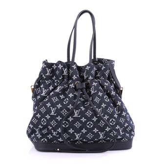Louis Vuitton Noefull Handbag Denim MM Blue 2105401
