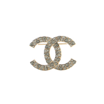 Chanel CC Brooch Metal with Crystals
