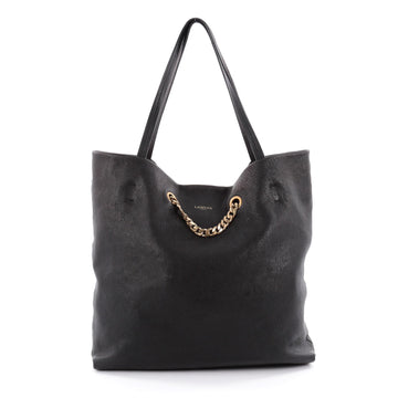 Lanvin Carry Me Tote Leather Medium Black