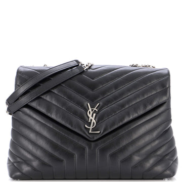 Saint Laurent LouLou Shoulder Bag Matelasse Chevron Leather Large