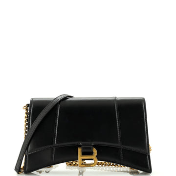 Balenciaga Hourglass Chain Crossbody Bag Leather