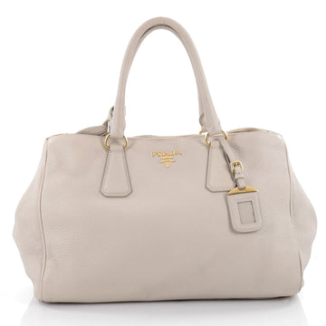 Prada Double Zip Convertible Satchel Cervo Leather Large 2106301