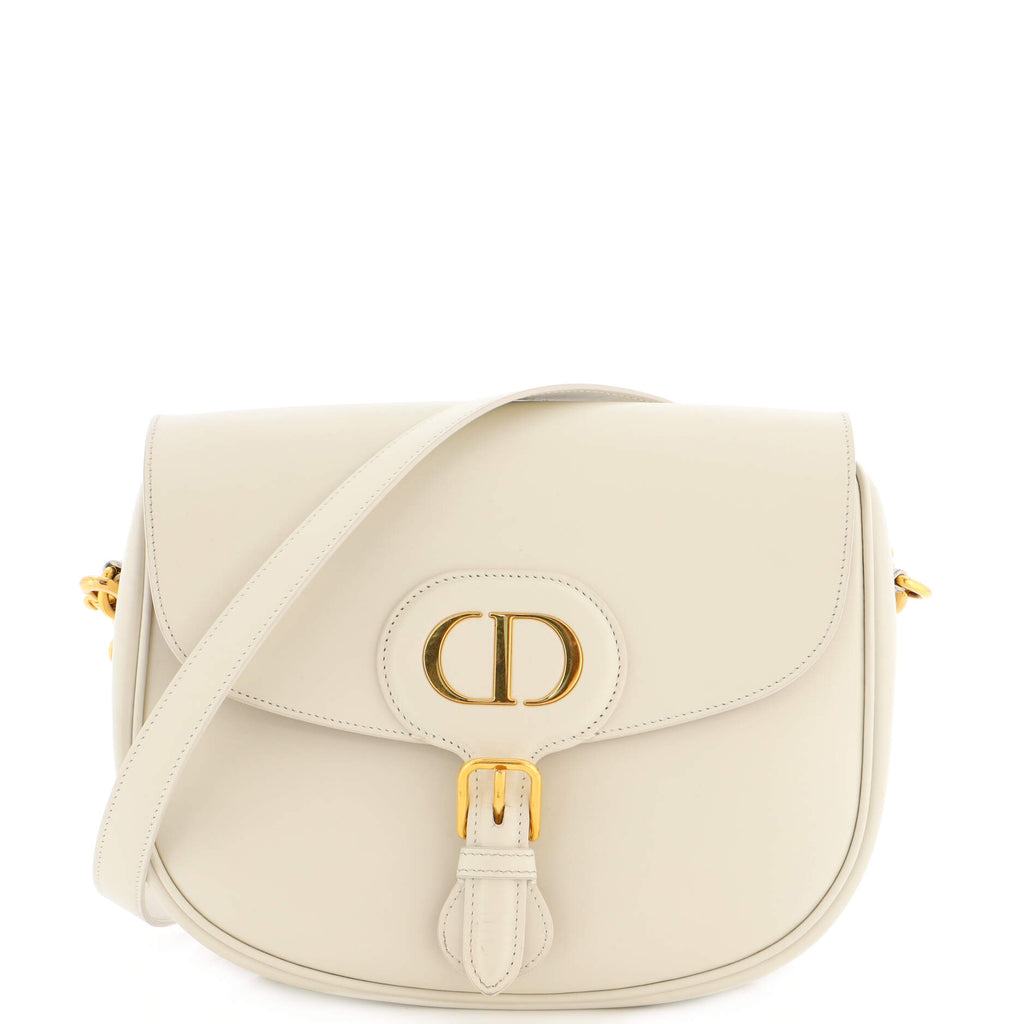 Christian Dior Bobby Flap Bag Leather Large White 2106981
