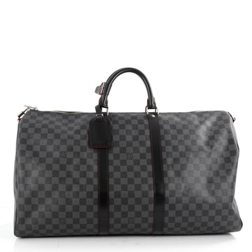 Louis Vuitton Keepall Bandouliere Bag Damier Graphite 55 2107101