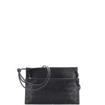 Bottega Veneta Double Pouch Crossbody Bag Intrecciato Nappa