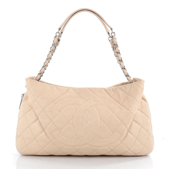 Chanel Timeless CC Expandable Tote Quilted Caviar Medium Neutral