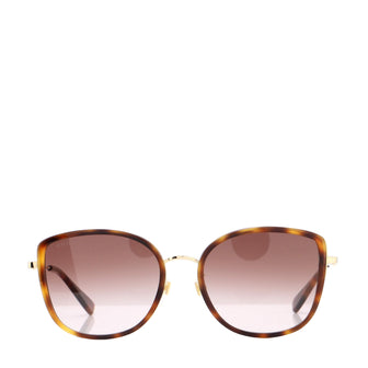 Gucci Oversized Cat Eye Sunglasses Tortoise Acetate and Metal