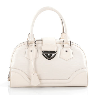 Louis Vuitton Montaigne Bowling Bag Epi Leather GM White