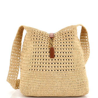 Saint Laurent Classic Hobo Crochet Raffia