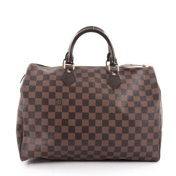 Louis Vuitton Speedy Handbag Damier 35 Brown 2107801