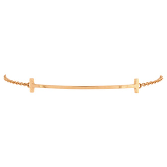 Tiffany & Co. T Smile Chain Bracelet 18K Rose Gold Medium