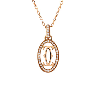 Cartier Double C de Cartier Pendant Necklace 18K Rose Gold and Diamonds
