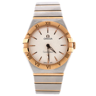 Omega Constellation Quartz Watch Stainless Steel and Rose Gold 28