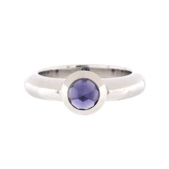 Tiffany & Co. Solitaire Ring 18K White Gold with Iolite