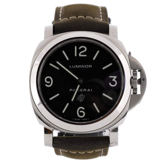 Panerai Luminor Base Logo Manual Watch Stainless Steel and Leather 44