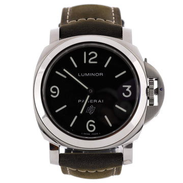 Panerai Luminor Base Logo Manual Watch Stainless Steel and Leather 44