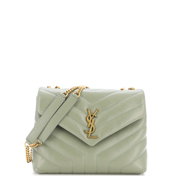 Saint Laurent LouLou Shoulder Bag Matelasse Chevron Leather Small
