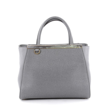 Fendi 2Jours Handbag Leather Petite Gray