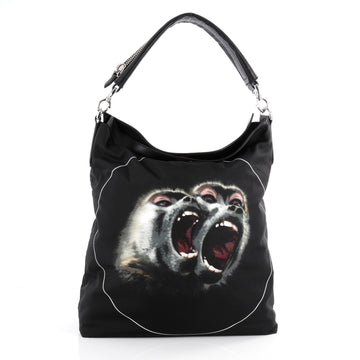  Givenchy Nightingale Convertible Hobo Printed Canvas Black 2108901