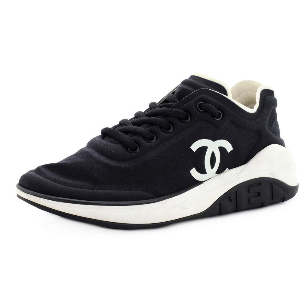 Chanel Men's CC Sneakers Neoprene Black 1840713