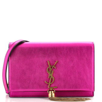 Saint Laurent Classic Monogram Tassel Chain Wallet Leather