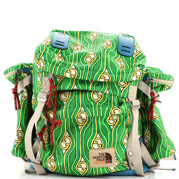Gucci Gucci x The North Face Flap Backpack Printed Nylon Large