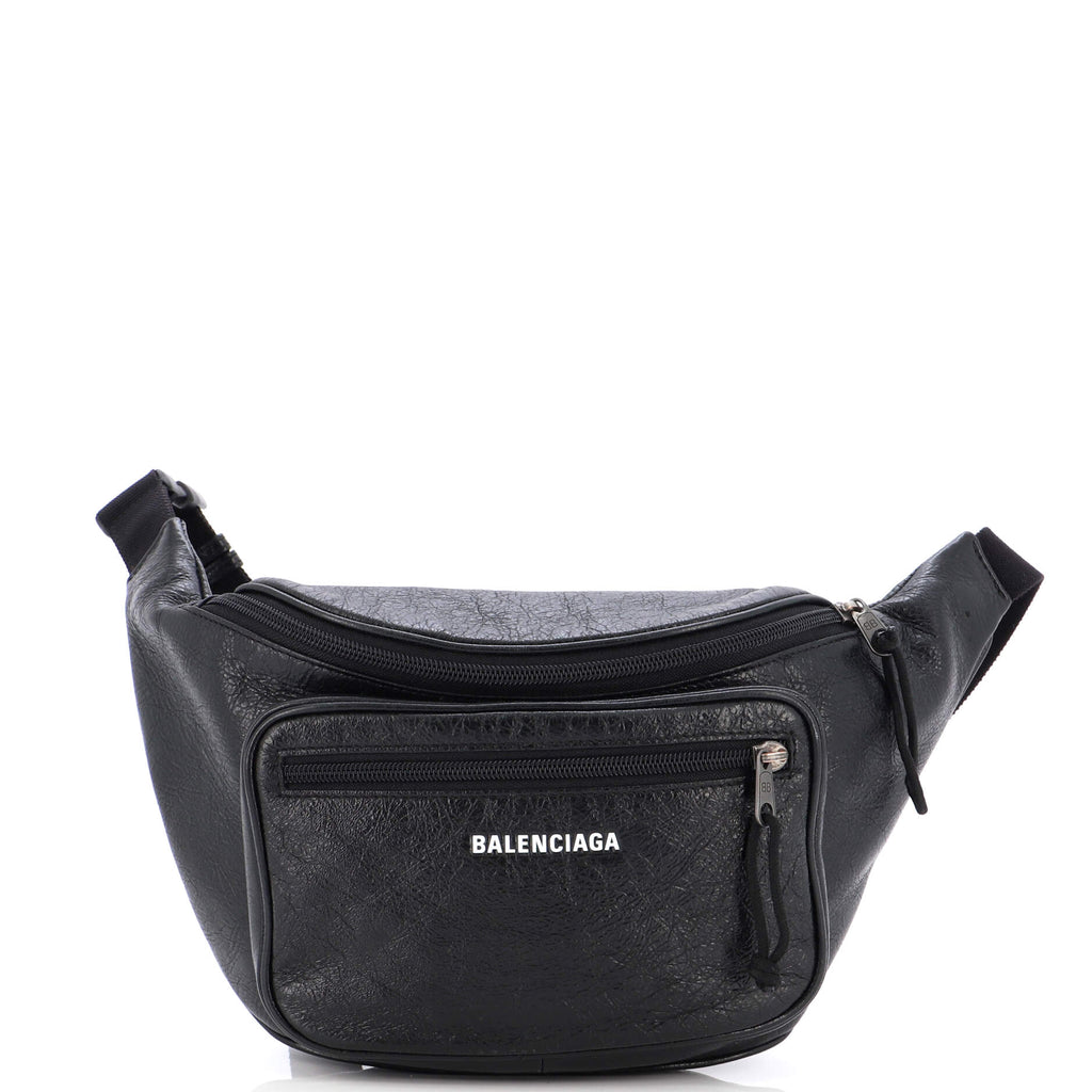 Balenciaga Men's Explorer Logo-Print Leather Messenger Bag