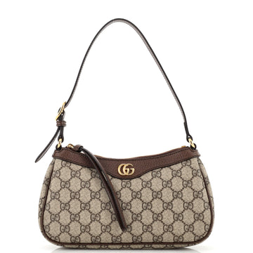 Gucci Ophidia Zip Pochette Shoulder Bag GG Coated Canvas Small