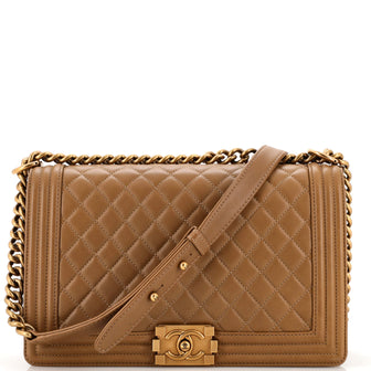 Chanel Boy Flap Bag Quilted Calfskin New Medium
