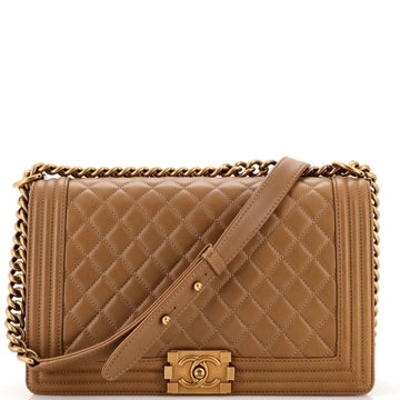 Chanel Boy Flap Bag Quilted Calfskin New Medium