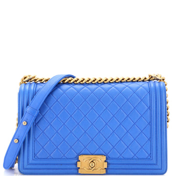 Chanel Boy Flap Bag Quilted Lambskin New Medium