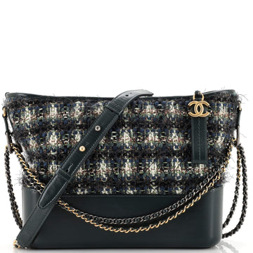 Chanel Gabrielle Hobo Quilted Tweed and Calfskin Medium