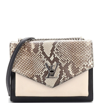 Louis Vuitton Mylockme Handbag Leather with Python BB