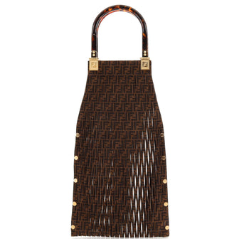 Fendi Sunny Top Handle Bag Laser Cut Zucca Suede