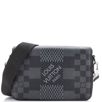 Louis Vuitton Studio Messenger Bag Limited Edition Damier Graphite 3D