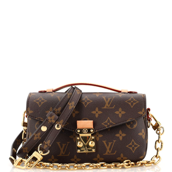 LOUIS VUITTON Metis Pochette Monogram Canvas Crossbody Bag Brown