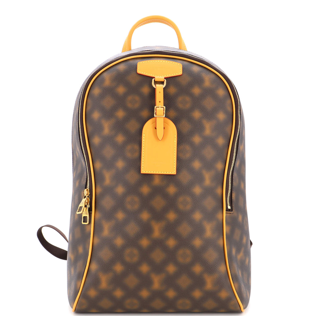 Louis Vuitton Ellipse Backpack Blurry Monogram Brown in Coated