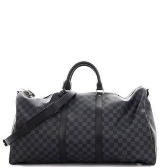 Louis Vuitton Keepall Bandouliere Bag Damier Graphite 55
