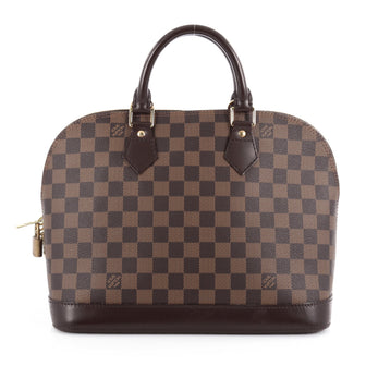 Louis Vuitton Vintage Alma Handbag Damier PM Brown