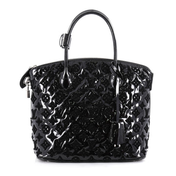Louis Vuitton Fascination Lockit Handbag Patent Lambskin Black