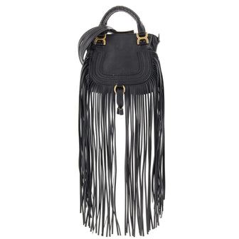 Chloe Marcie Fringe Satchel Leather Mini