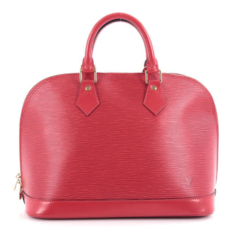 Louis Vuitton Alma Handbag Epi Leather PM Red