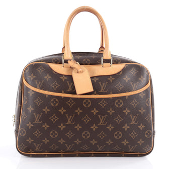 Louis Vuitton Deauville Handbag Monogram Canvas Brown