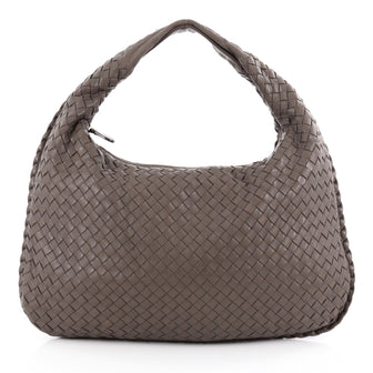 Bottega Veneta Veneta Hobo Intrecciato Nappa Medium Neutral 2111105