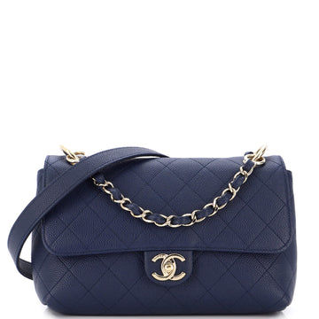 Chanel City Walk Flap Bag Quilted Caviar Medium