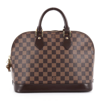 Louis Vuitton Vintage Alma Handbag Damier PM Brown