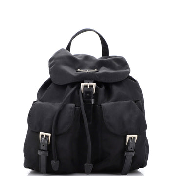 Prada Double Front Pocket Backpack Tessuto Small
