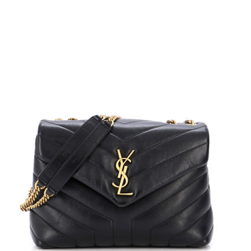 Saint Laurent LouLou Shoulder Bag Matelasse Chevron Leather Small
